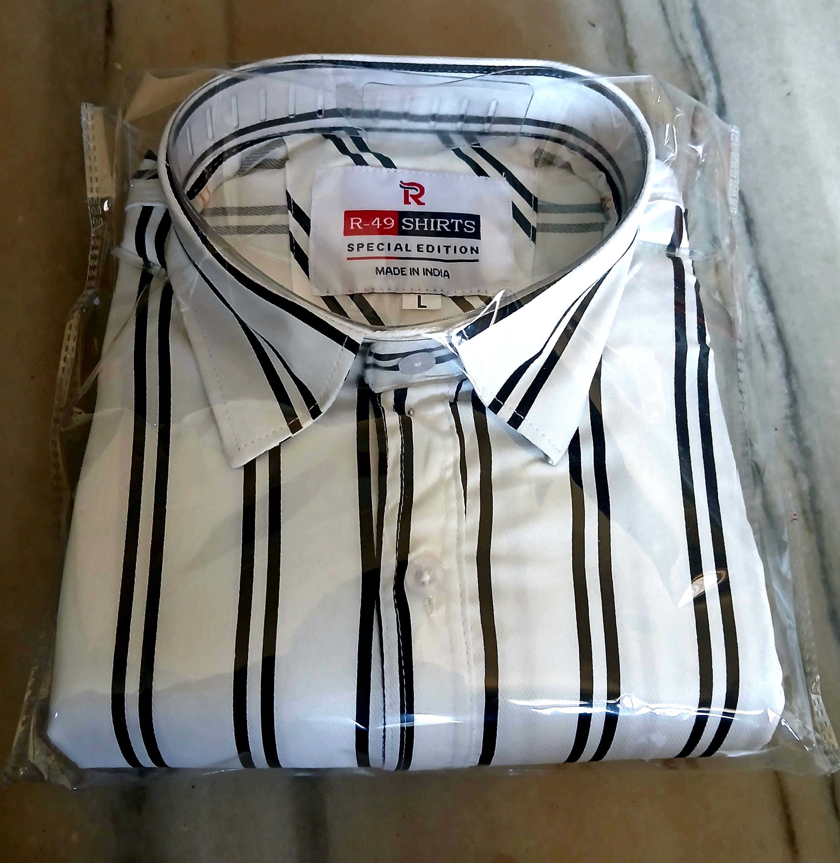White & Balck lining checks Shirt        
