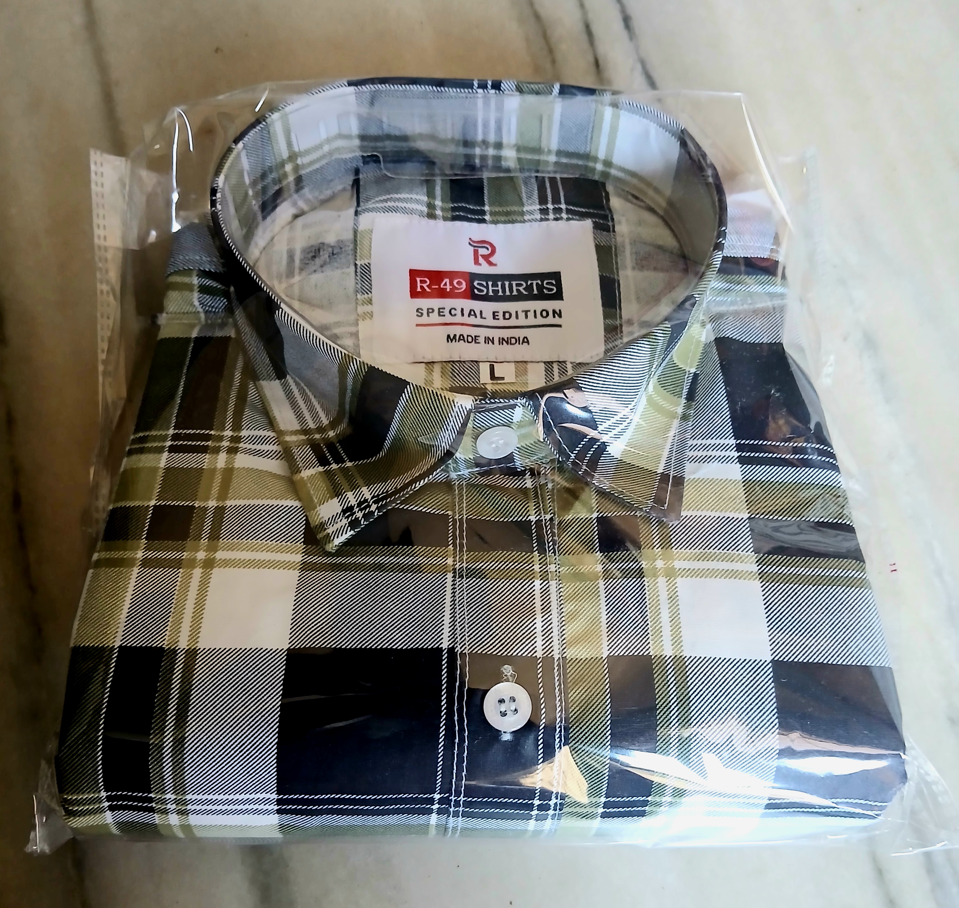 Black & Grey & White Checks Shirt        