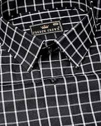 Black & White line Checks Shirt        