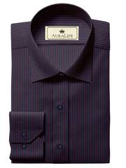 Navy Blue With Stripes Checks Shirt        